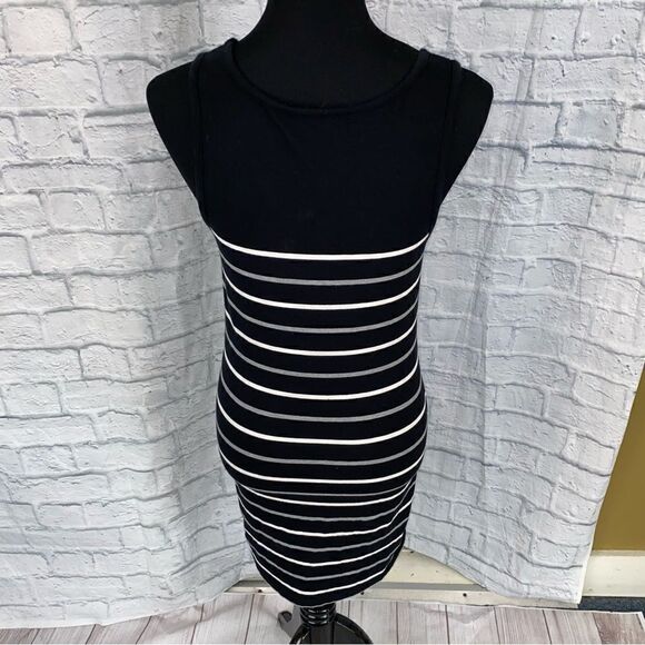 Forever 21 tank top stripe dress black white & grey sz large - Picture 8 of 9